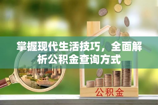 绿岛掌握现代生活技巧，全面解析公积金查询方式