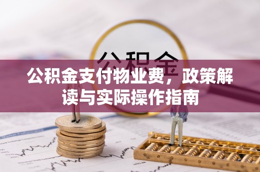 绿岛公积金支付物业费，政策解读与实际操作指南