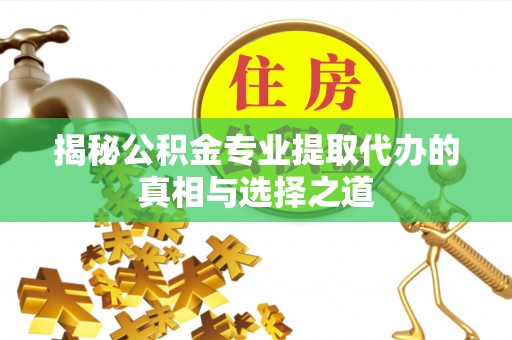绿岛揭秘公积金专业提取代办的真相与选择之道